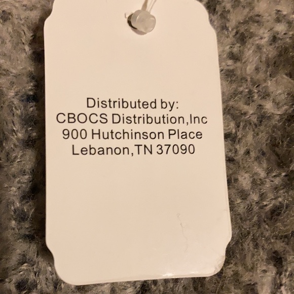 NWT Gray Faux Fur Trim Open Sweater Cardigan XL-XXL - Picture 11 of 12